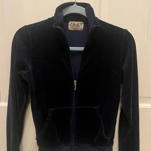 Juicy couture, size medium, blue zipper up sweatshirt.